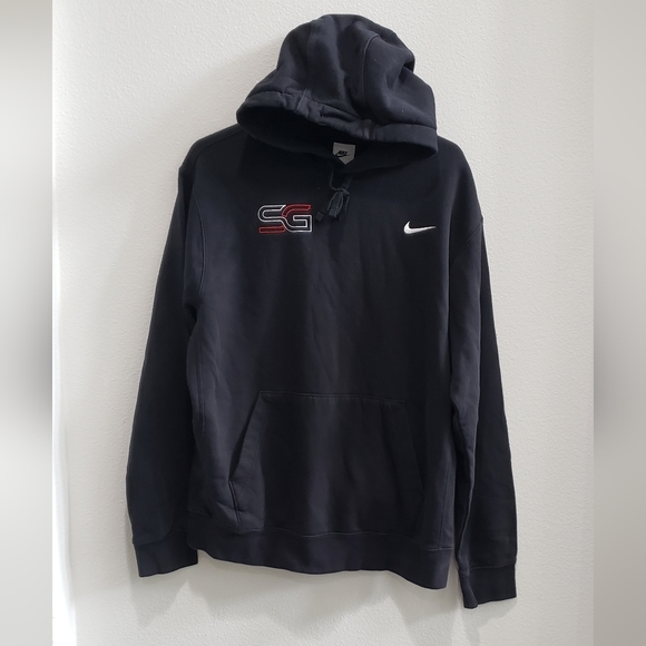 Nike Tops - Black hooded nike sweatshirt size medium.